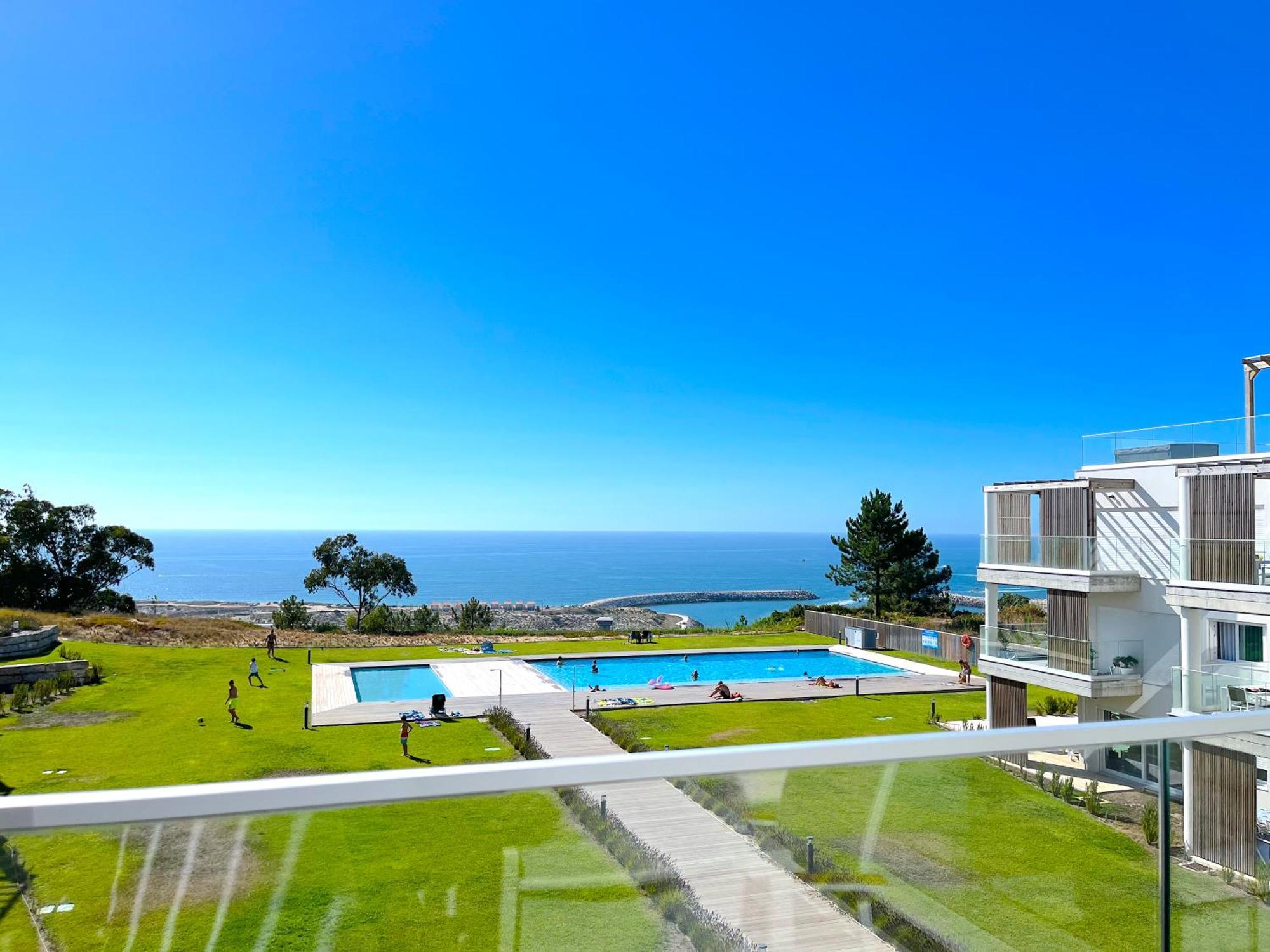 Mar A Vista - Condominium With Pool, Gym And Sea Views Назаре Екстер'єр фото